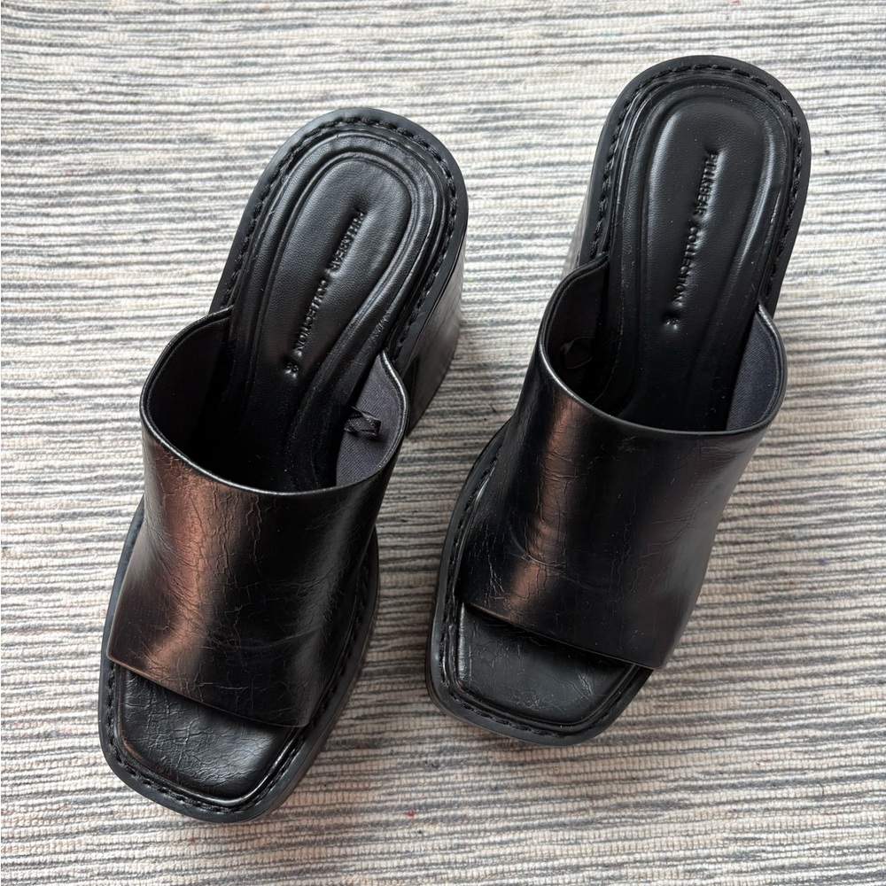 Pull&Bear Black Platform Mules - image 2